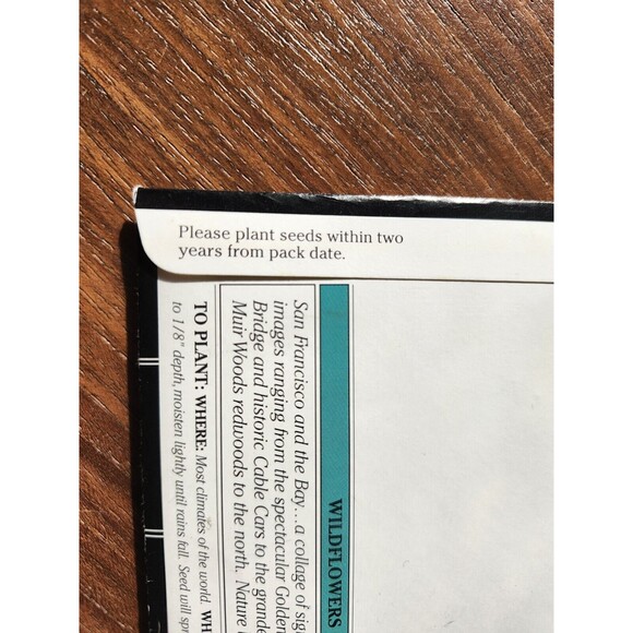 Wildflowers of the San Francisco & Bay Seed Packet Post Card Unused 2000 - Picture 6 of 10